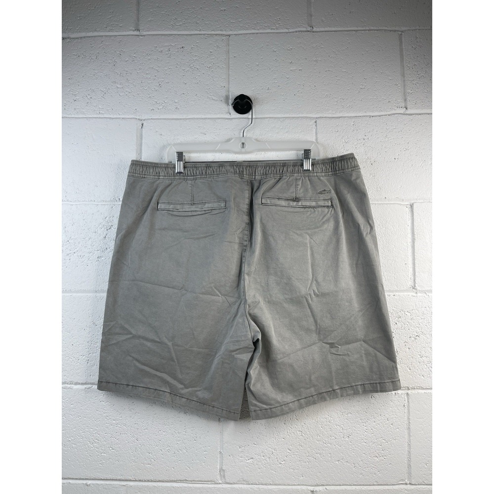 Orvis Men's Shorts Grey Chino Elastic Waist Drawstring XL Hiking Outdoor Pockets - Picture 9 of 9